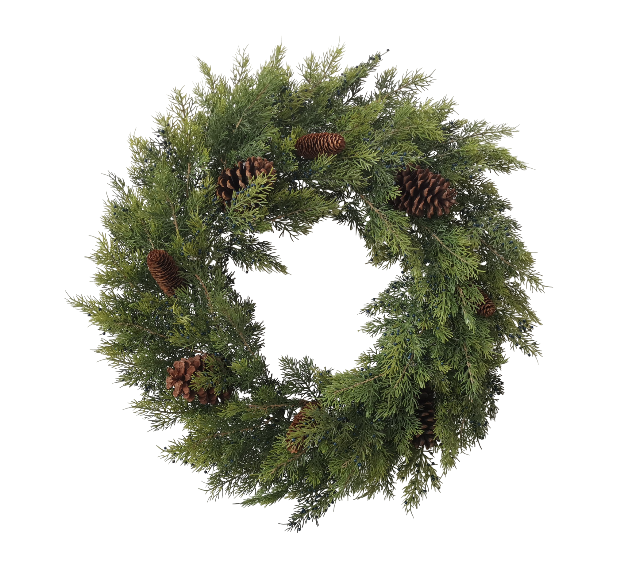 Old Forest Cedar Wreath With Berries And Cones 75cm