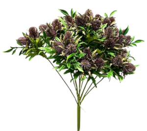 Artificial Thistle Bush Purple/Green 50cm