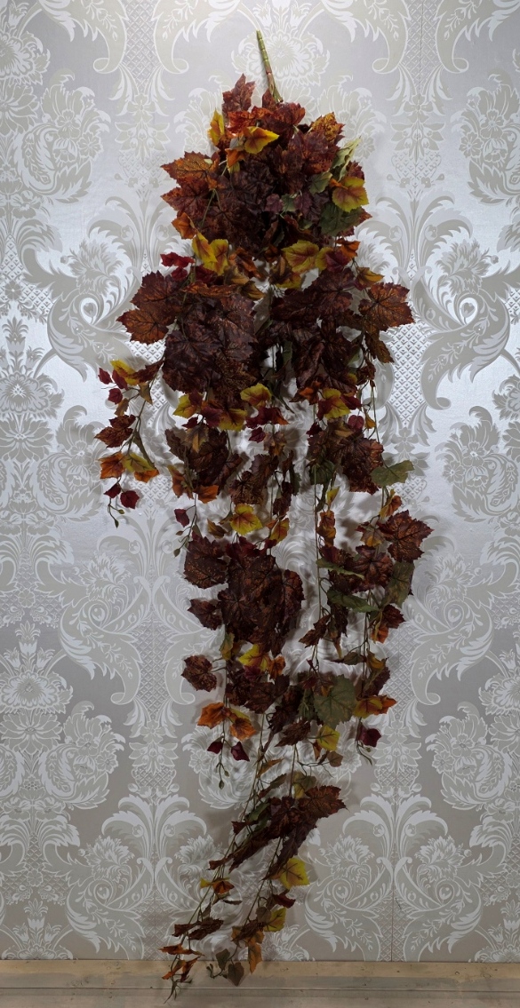 Grape Ivy Bush Large Burgundy/Orange 180cm