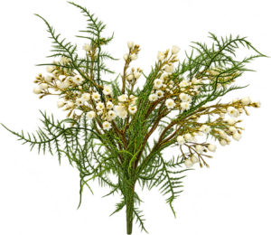 Artificial Bell Flower And Fern Bundle 36cm