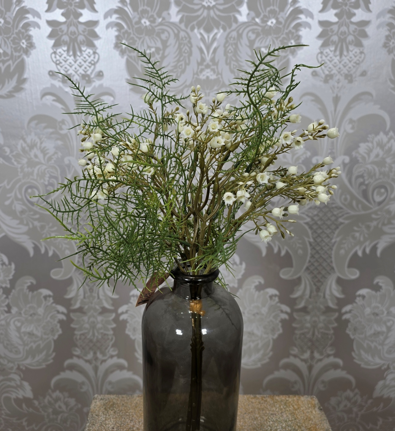 Artificial Bell Flower And Fern Bundle 36cm