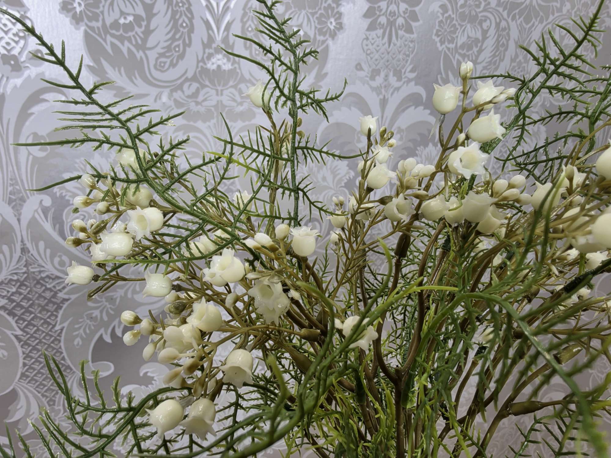 Artificial Bell Flower And Fern Bundle 36cm