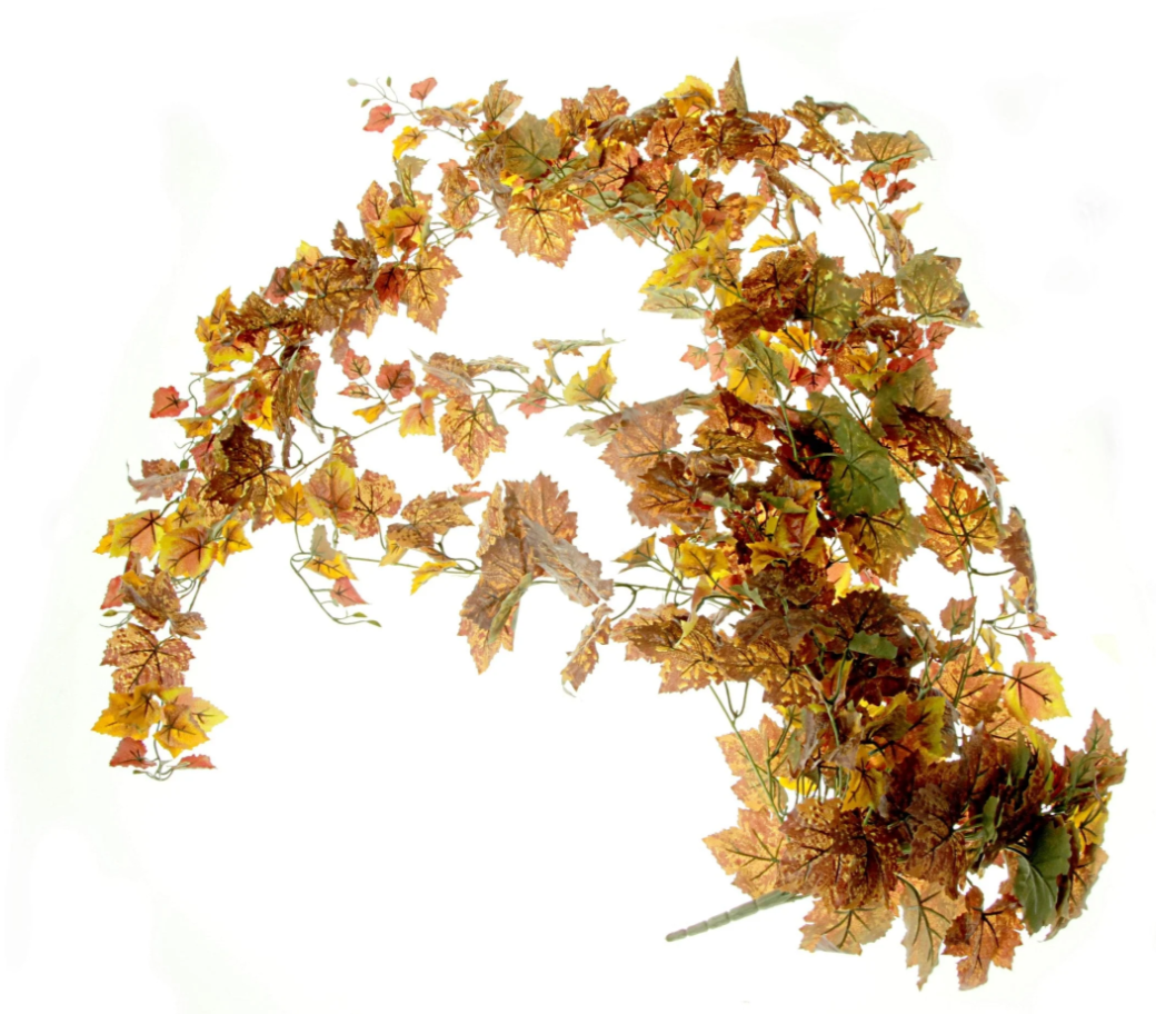 Grape Ivy Bush Large Burgundy/Orange 180cm