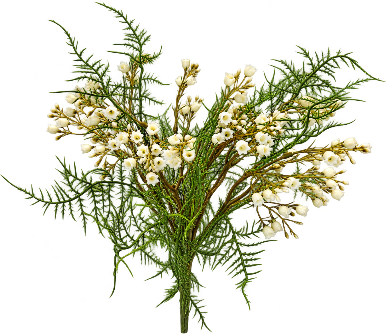 Artificial Bell Flower And Fern Bundle 36cm