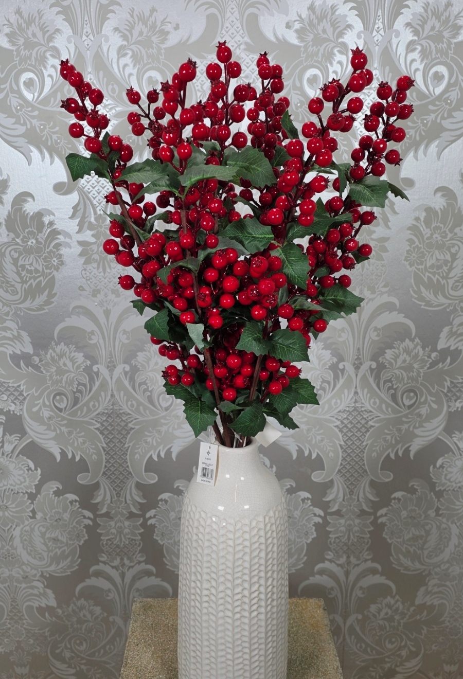 Artificial Holly And Berry Spray 80cm