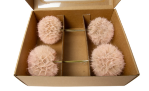 Dried Dandelion On Stem Light Pink x 4