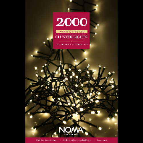 Cluster Lights Warm White 2000 Bulbs