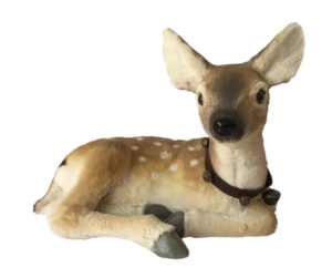 Lying Deer With Bell 40cm