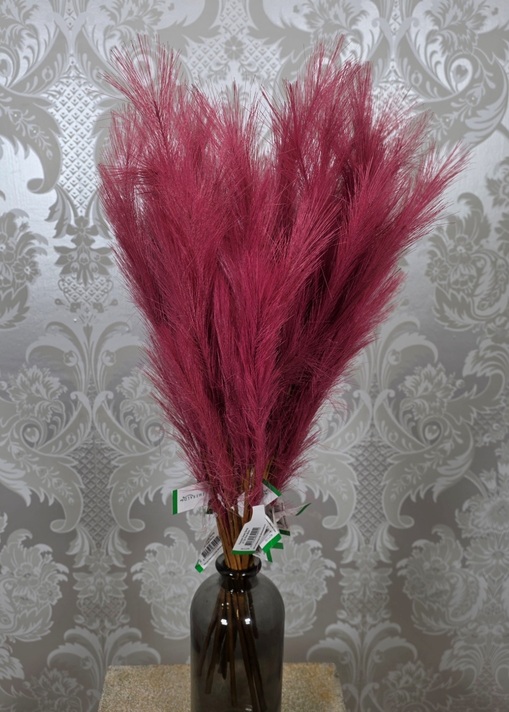 Artificial Pampas Spray 68cm Dk Pink