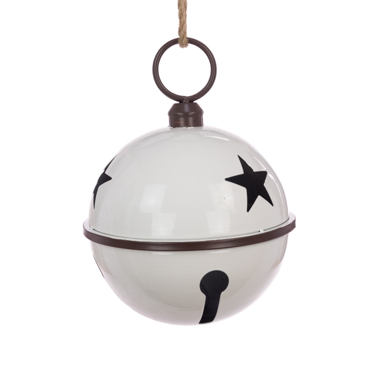 METAL Bell W/Star 33cm White