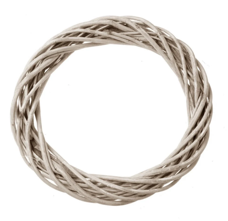 Willow Wreath Thick 30cm Grey