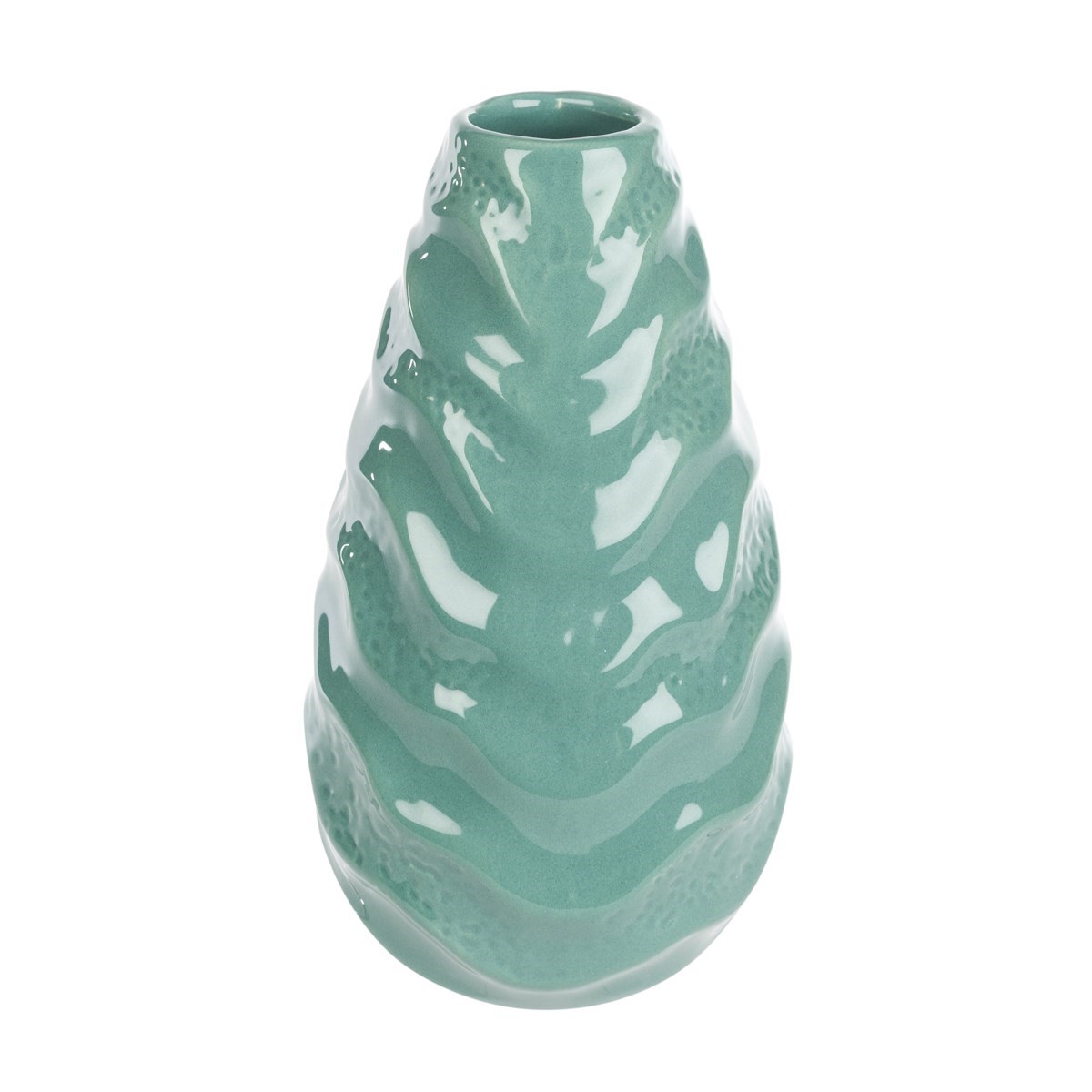 Ceramic Vase Textured 11.5cm Tall Grey